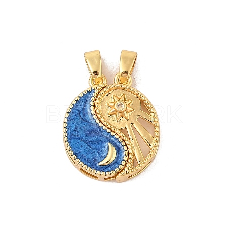 Brass Micro Pave Cubic Zirconia Pendants KK-R100-04G-1