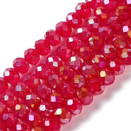 Baking Electroplate Glass Beads Strands X1-DGLA-A039-J10mm-B21-1
