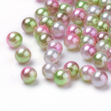 Rainbow Acrylic Imitation Pearl Beads LS-OACR-R065-6mm-A08-1