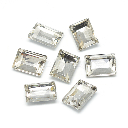 Pointed Back Glass Rhinestone Cabochons RGLA-T031-13x18mm-01-1
