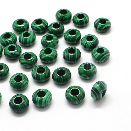 Synthetic Malachite European Large Hole Beads X-G-Q442-06-1