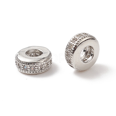 Brass Micro Pave Cubic Zirconia Beads LS-ZIRC-F001-121P-1