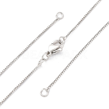 0.9MM Brass Box Chain Necklace Making NJEW-D302-77P-1