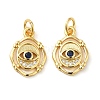 Rack Plating Brass Cubic Zirconia Pendants KK-K349-15G-1