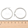 Tarnish Resistant 304 Stainless Steel Hoop Earrings X-EJEW-F105-08P-4