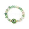 Handmade Evil Eye Lampwork with Glass Finger Rings for Women RJEW-JR00939-5