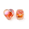 UV Plating Rainbow Iridescent Acrylic Beads OACR-F004-05C-2
