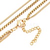 304 Stainless Steel Double Layer Necklaces NJEW-M181-19G-4