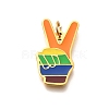 Pride 304 Stainless Steel Enamel Pendants STAS-B079-01G-11-1