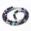 Natural Striped Agate/Banded Agate Bead Strands G-K155-A-8mm-10-3