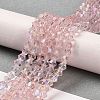 Transparent Electroplate Glass Beads Strands EGLA-A039-T3mm-L26-4