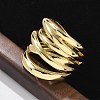 Brass Multi-layer Cuff Finger Rings RJEW-C120-03G-3