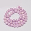 Round Grade A Natural Kunzite Beads Strands G-F289-36-8mm-2