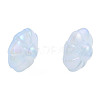 Rainbow Iridescent Plating Acrylic Beads OACR-N010-071-4
