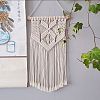 Cotton Cord Macrame Woven Wall Hanging HJEW-C010-14-1