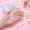 250Pcs 10 Colors Iridescent Plating Acrylic Beads MACR-CJ0001-66-1-4