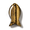 Natural Tiger Eye Pendants G-G932-B12-2