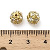 7mm Brass Rhinestone Beads X1-KK-S519-01B-02G-3