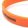 Sample Silicone Wristbands Bracelets BJEW-XCP0001-09-4