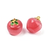 Transparent Glass Apple Pendants X1-DGLA-E004-16D-2