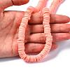 Flat Round Handmade Polymer Clay Beads CLAY-R067-10mm-19-7