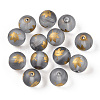 Autumn Theme Electroplate Transparent Glass Beads EGLA-S178-01-01F-1