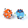 Handmade Pumpkin Spot Lampwork Beads LAMP-P064-02C-4