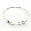 Adjustable 201 Stainless Steel Expandable Bangle Making X-STAS-R069-04-1