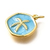 Brass Enamel Pendants KK-Q043-11G-A-2