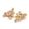 Brass Micro Pave Cubic Zirconia Pendants KK-C037-13G-3