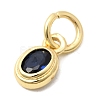 Brass Cubic Zirconia Charms KK-G554-02A-02-2