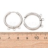304 Stainless Steel Huggie Hoop Earring Findings STAS-D183-03C-P-2