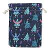 Christmas Theme Cloth Printed Storage Bags ABAG-F010-02B-05-1