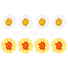 8Pcs 2 Colors Daisy Flower Shape Polyester Knitted Costume Ornament Accessories PATC-FG0001-37-1