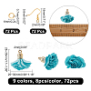 CHGCRAFT DIY Cloth Flower Drop Earring Making Kits DIY-CA0004-13-2