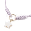 4Pcs 4 Colors Star Freshwater Shell Charm Bracelets BJEW-JB12415-4