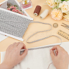 Polyester Braided Metallic Lace Trim SRIB-WH0011-180D-02-3