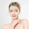Metal Rhinestone Tassel Hair Chain Hat for Bridal DIY-WH0504-183-6