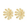 Brass Stud Earring Findings KK-Z099-05G-01-1
