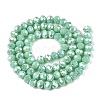 Electroplate Glass Beads Strands X-EGLA-A044-P6mm-B14-3