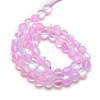 Synthetic Moonstone Beads Strands G-F142-10mm-09-2