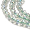 Electroplate Transparent Glass Beads Strands GLAA-H021-01A-FR07-4