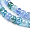Transperant Electroplate Glass Beads Strands GLAA-P056-4mm-B03-3
