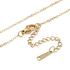 Ion Plating(IP) Initial Letter 304 Stainless Steel Pendant Necklaces NJEW-M199-01G-W-4