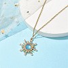 Alloy Resin Sun Pendant Necklaces NJEW-JN04816-2