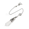 Natural Quartz Crystal Cone Dowsing Pendulum Big Pointed Pendants AJEW-Z041-01F-AS-3