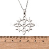304 Stainless Steel Sun Moon Symbol Cutout Pendant Cable Chain Necklaces for Men Women NJEW-K308-07P-5