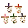 Forever in Our Hearts Cross & Dove Enamel Pins AL-CBA78D1-01G-1