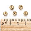 Brass Cubic Zirconia Beads ZIRC-F001-02G-6MM-3