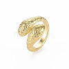 Snake Shape Rack Plating Alloy Cuff Rings RJEW-Q163-014A-RS-3